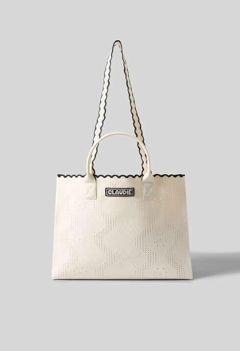 Two-tone knit bag