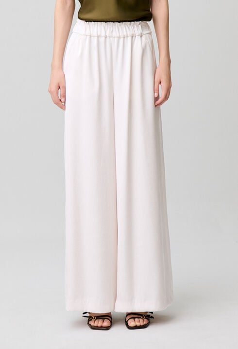 Flowy satin trousers