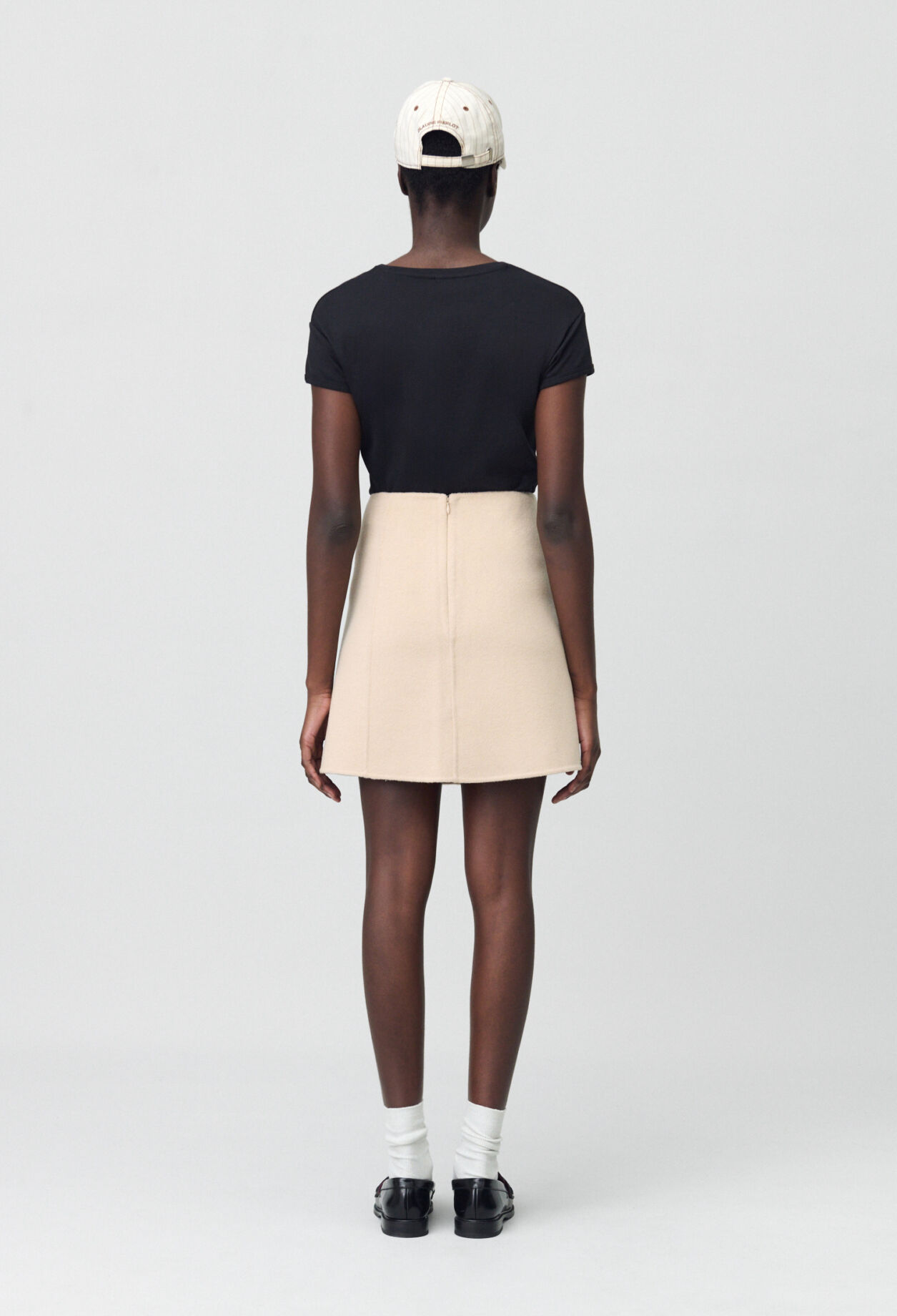 Straight mini skirt
