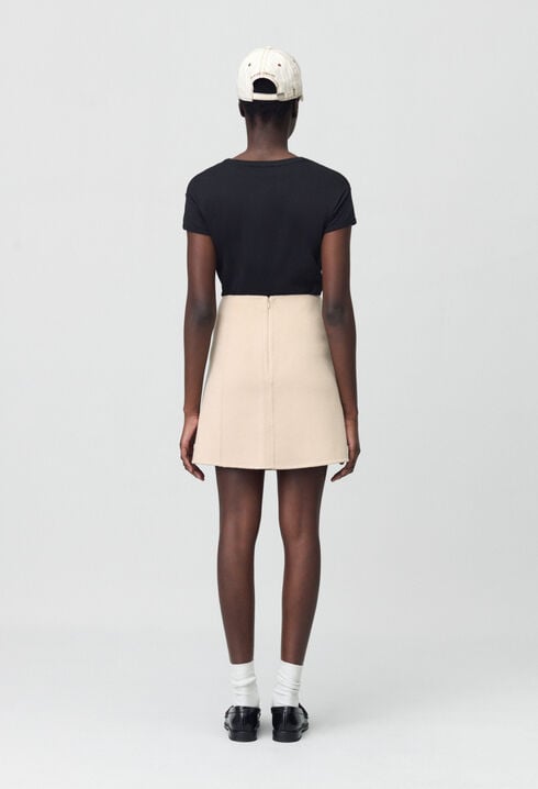 Straight mini skirt