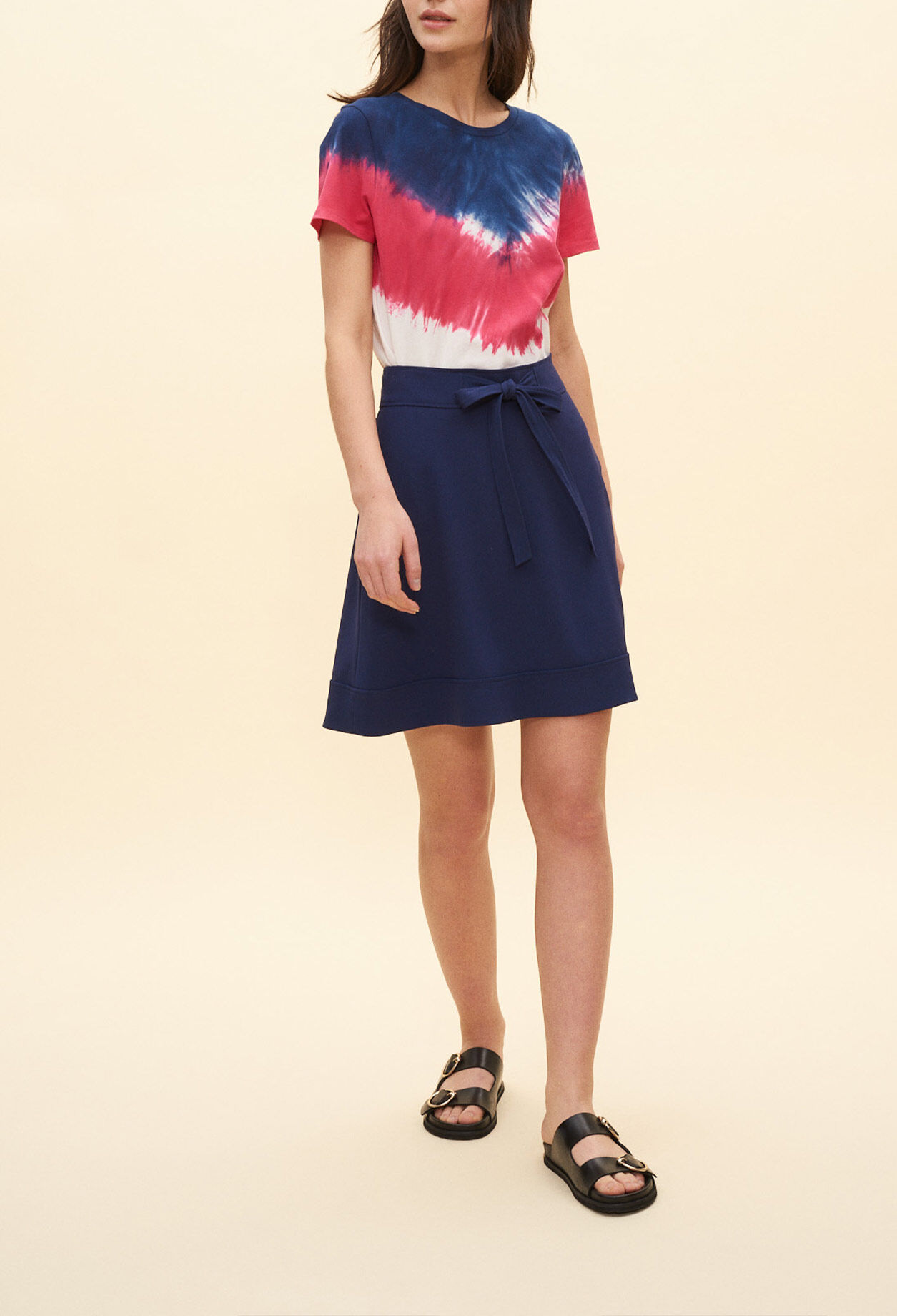 Geometric tie & dye T-shirt