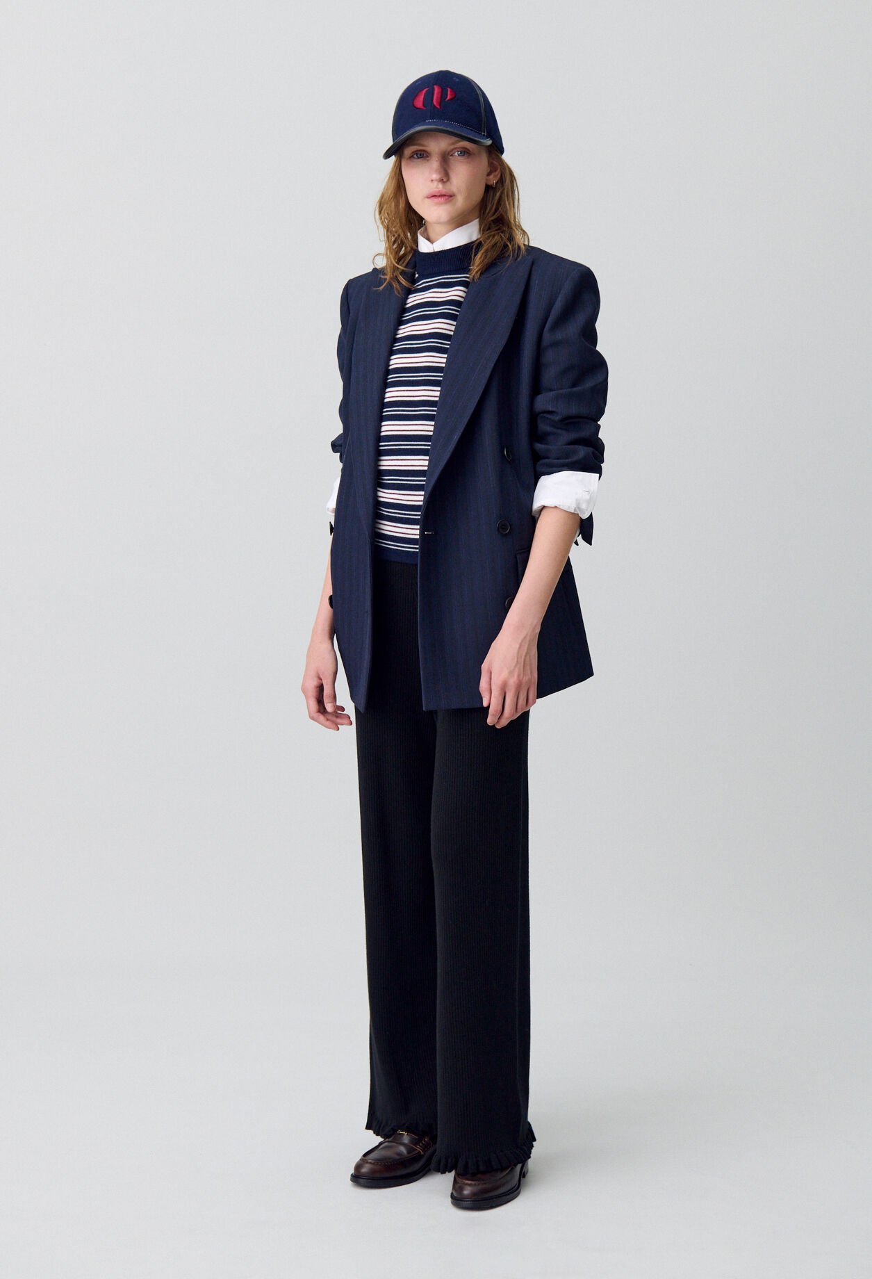 Flared Knit Trousers