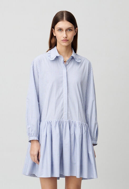 Checked babydoll dress