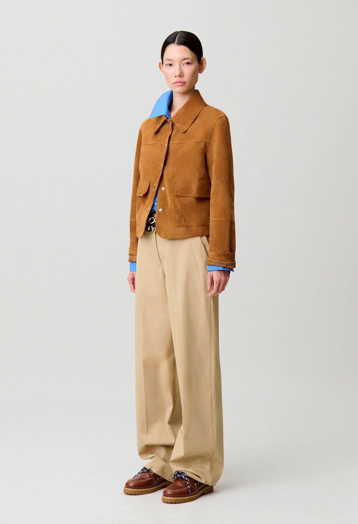 Suede leather jacket