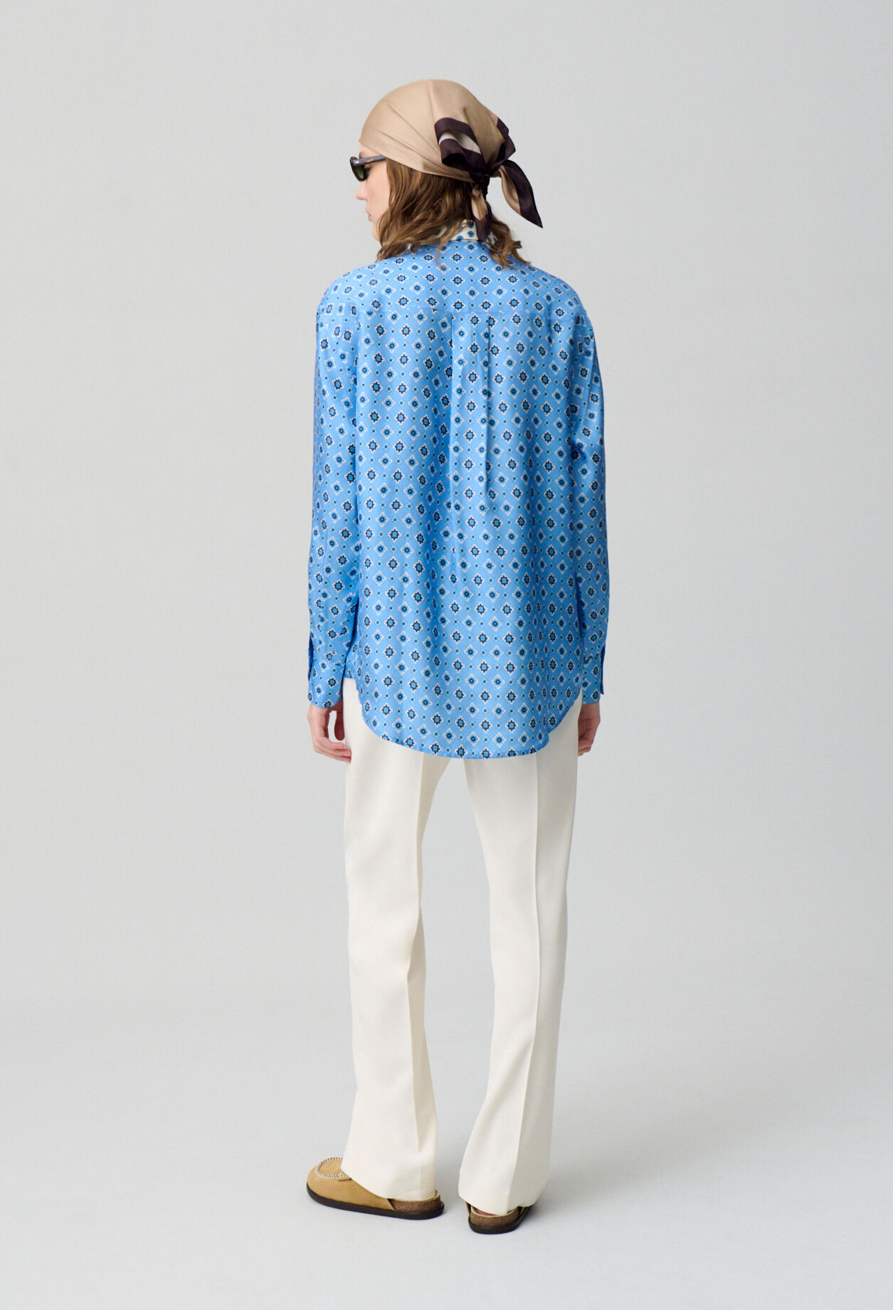 Straight-fit silk shirt