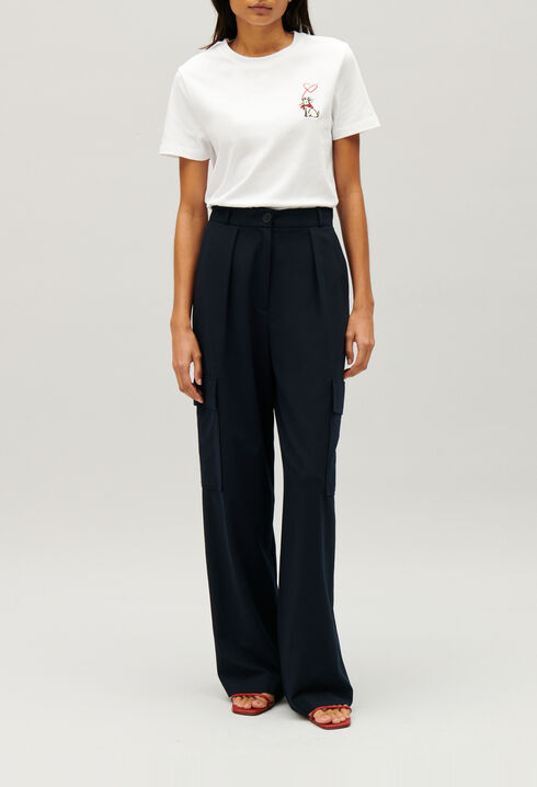 Jean Toto cream T-shirt