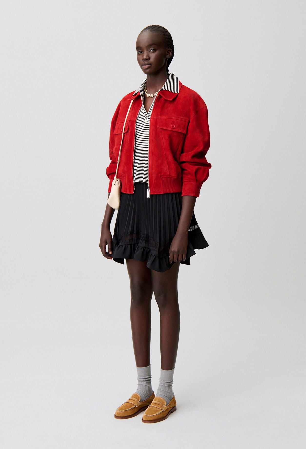 Red suede jacket