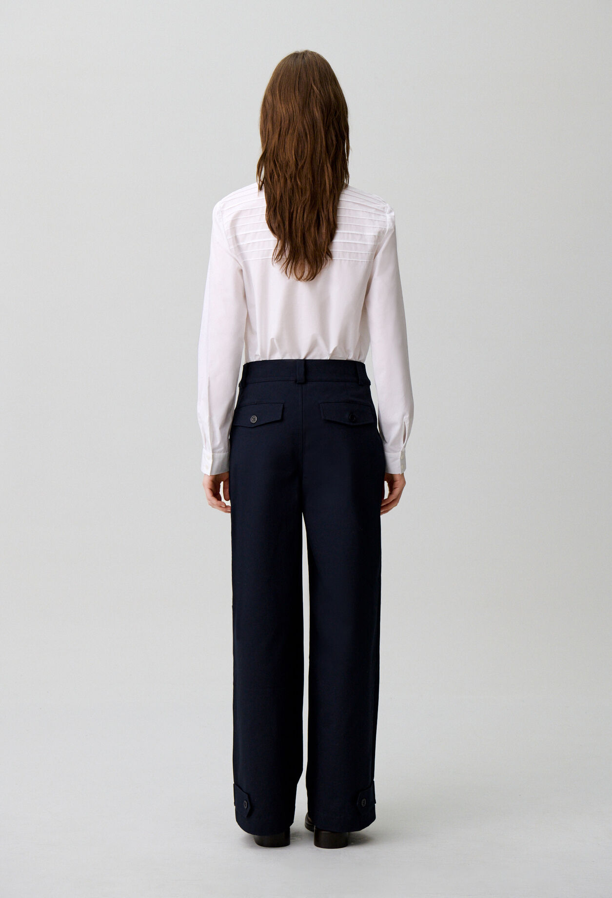 Cotton gabardine trousers