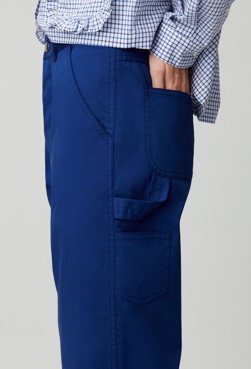 Striped hem trousers