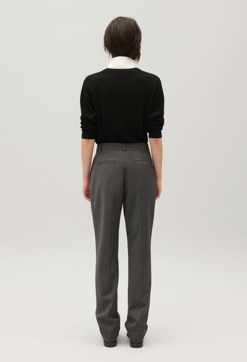 Flecked grey suit trousers