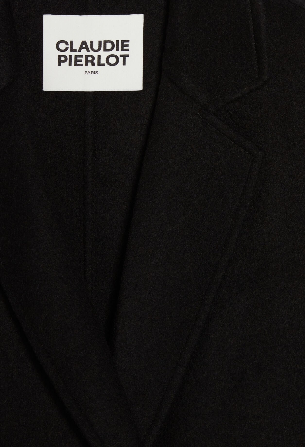 Black straight mid-length coat 