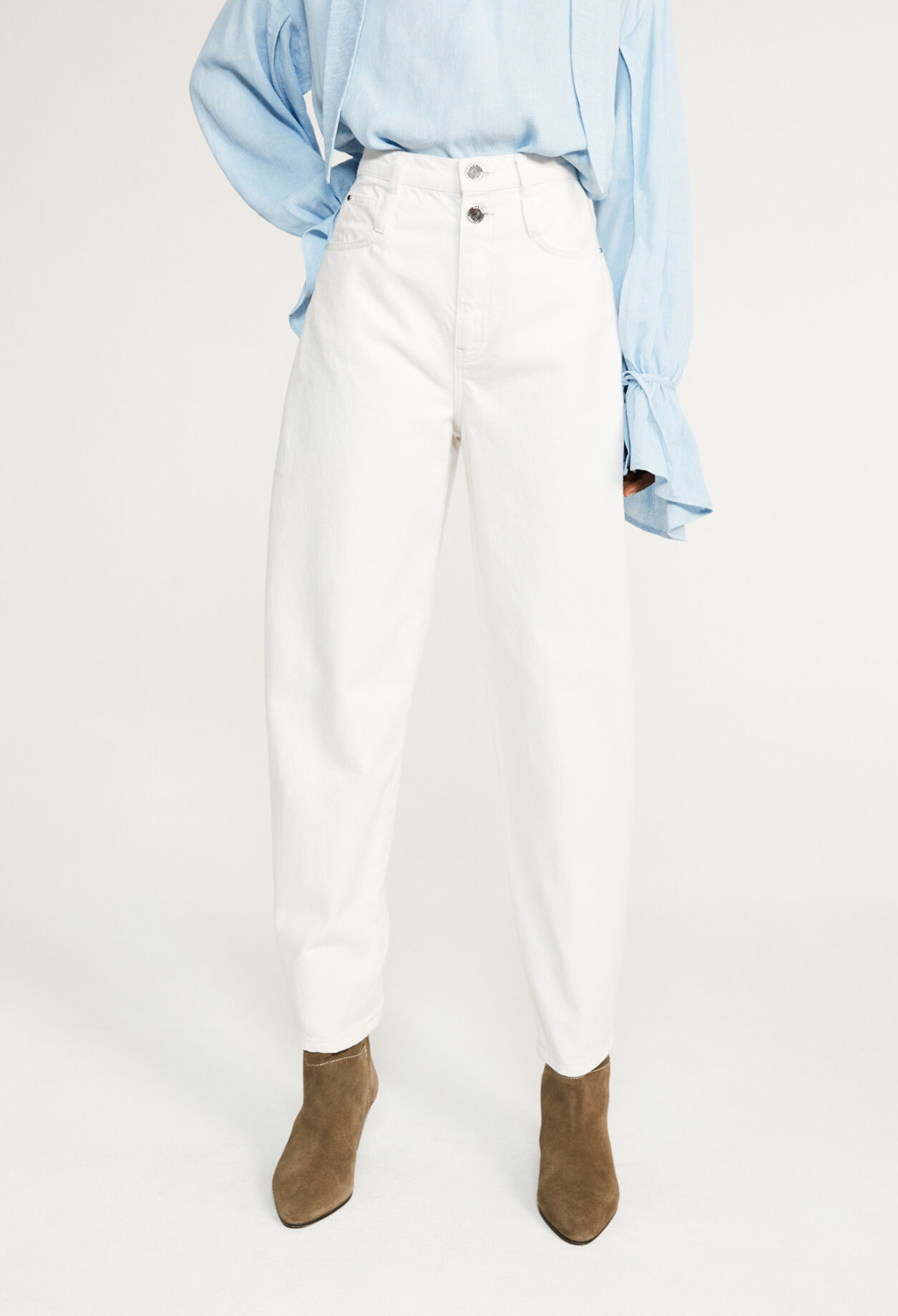White cotton jeans