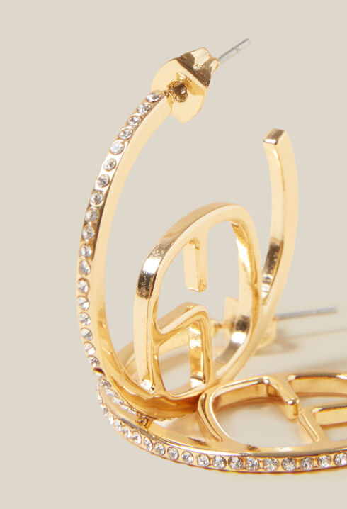 Golden CP single hoop earring