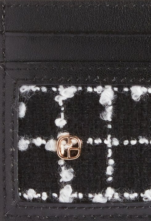 Black tweed card holder