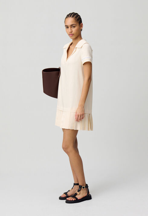 Pleated Mini Dress