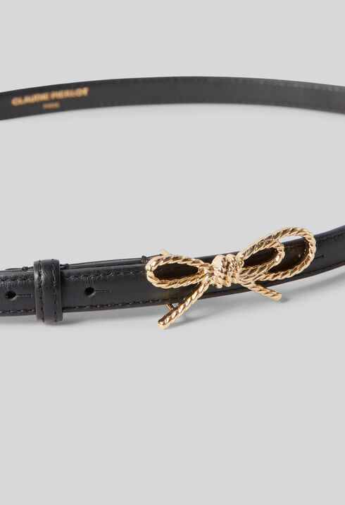 Leather bow belt