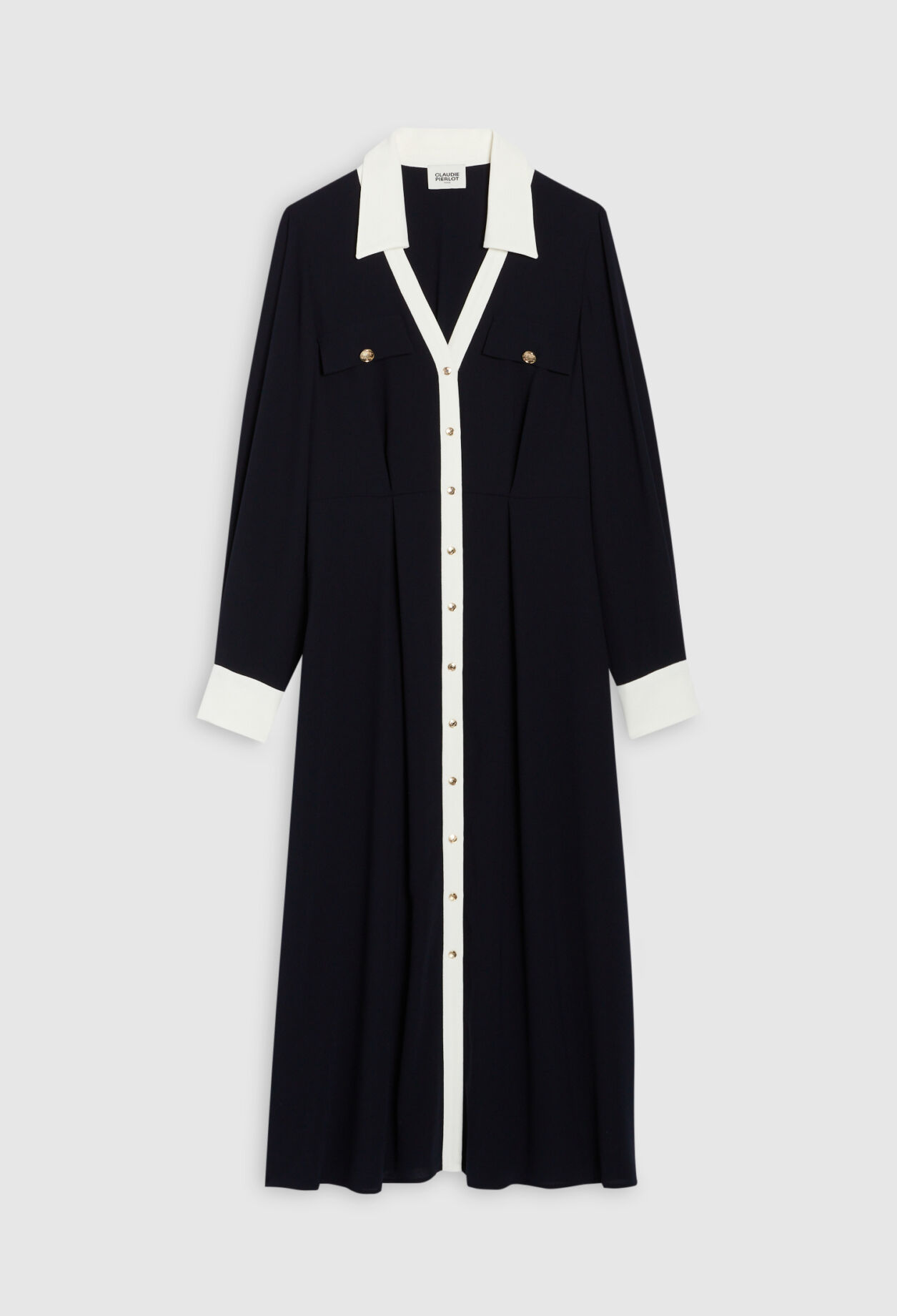 Navy blue mid-length dress