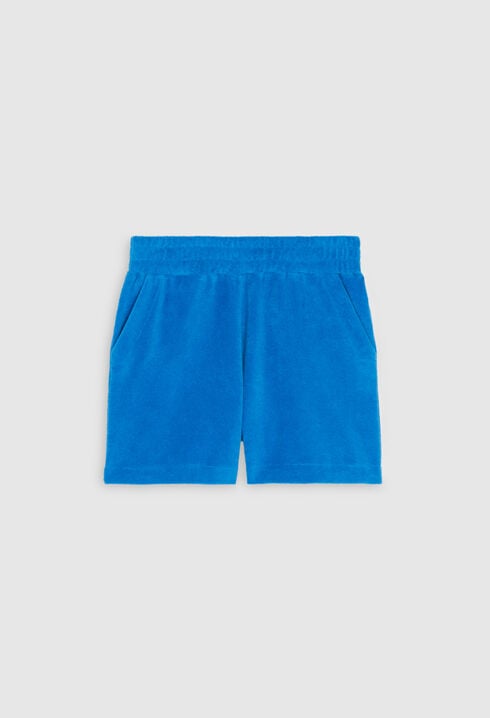 Blue terry shorts