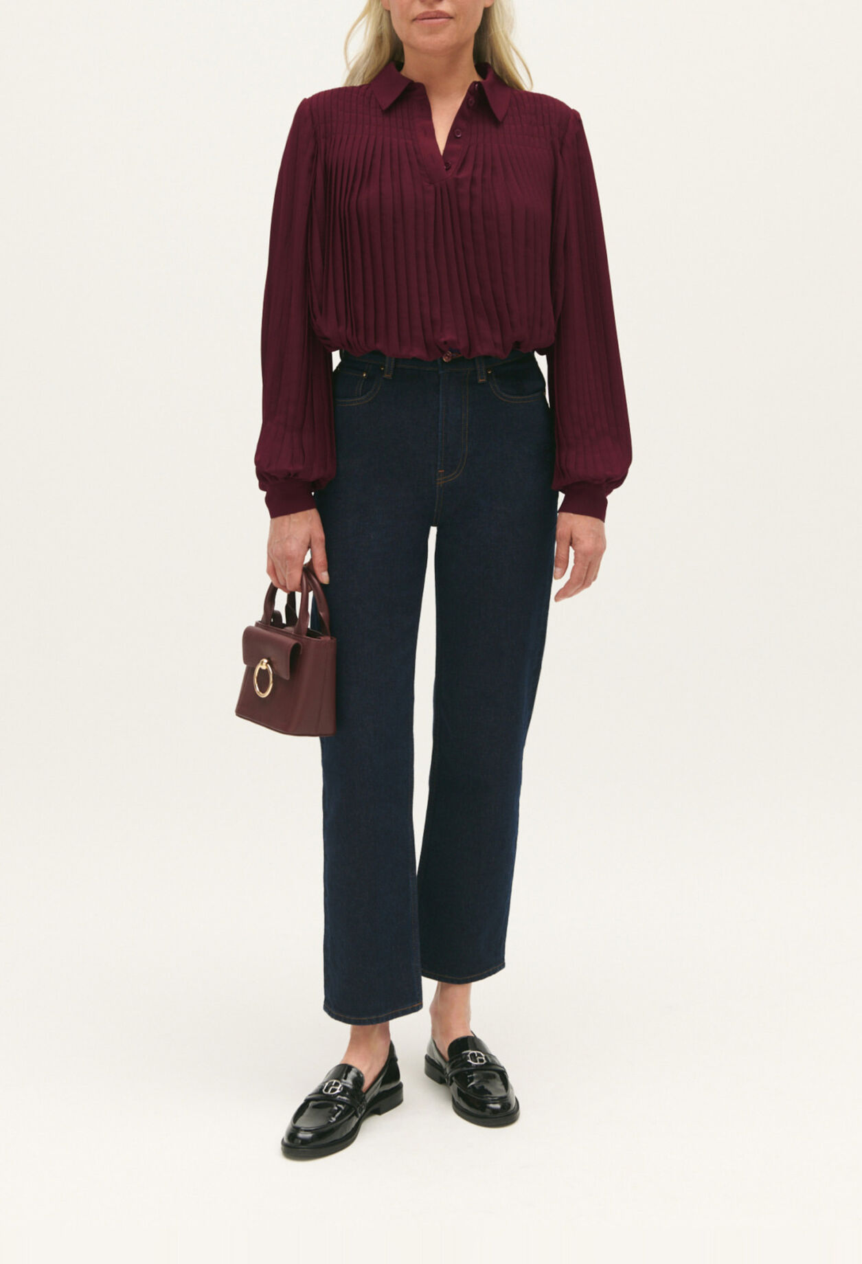 Pleated blouse