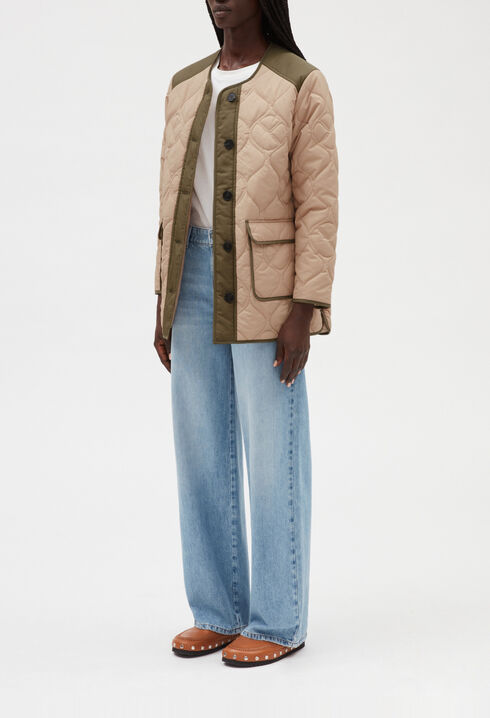 Two-tone down jacket