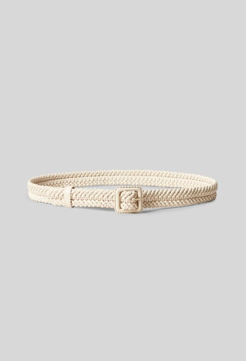 Braided leather belt