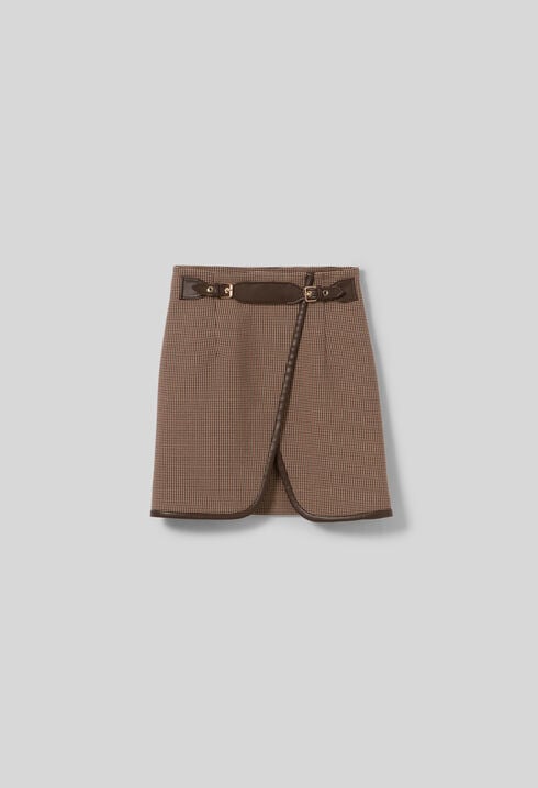 Houndstooth Mini Skirt