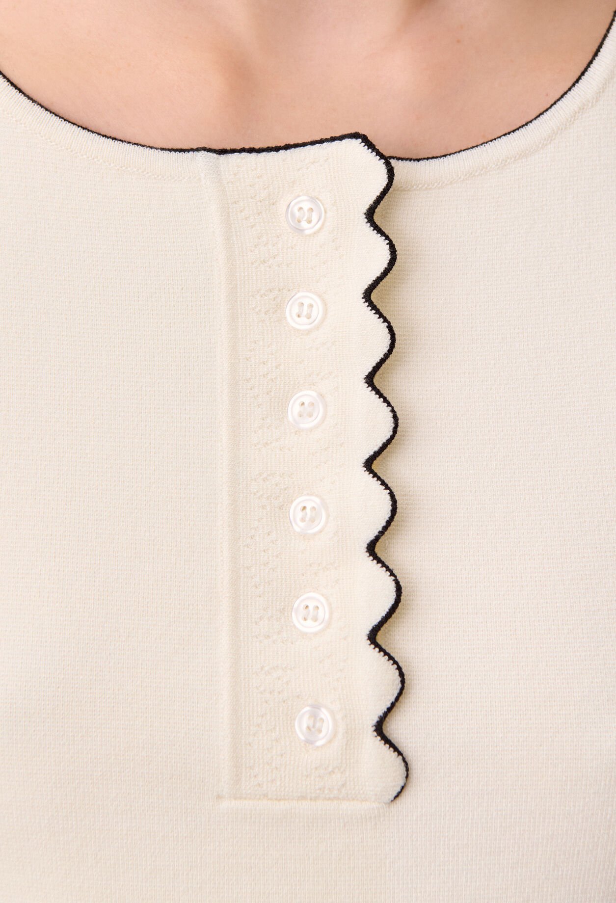 Ecru knit top