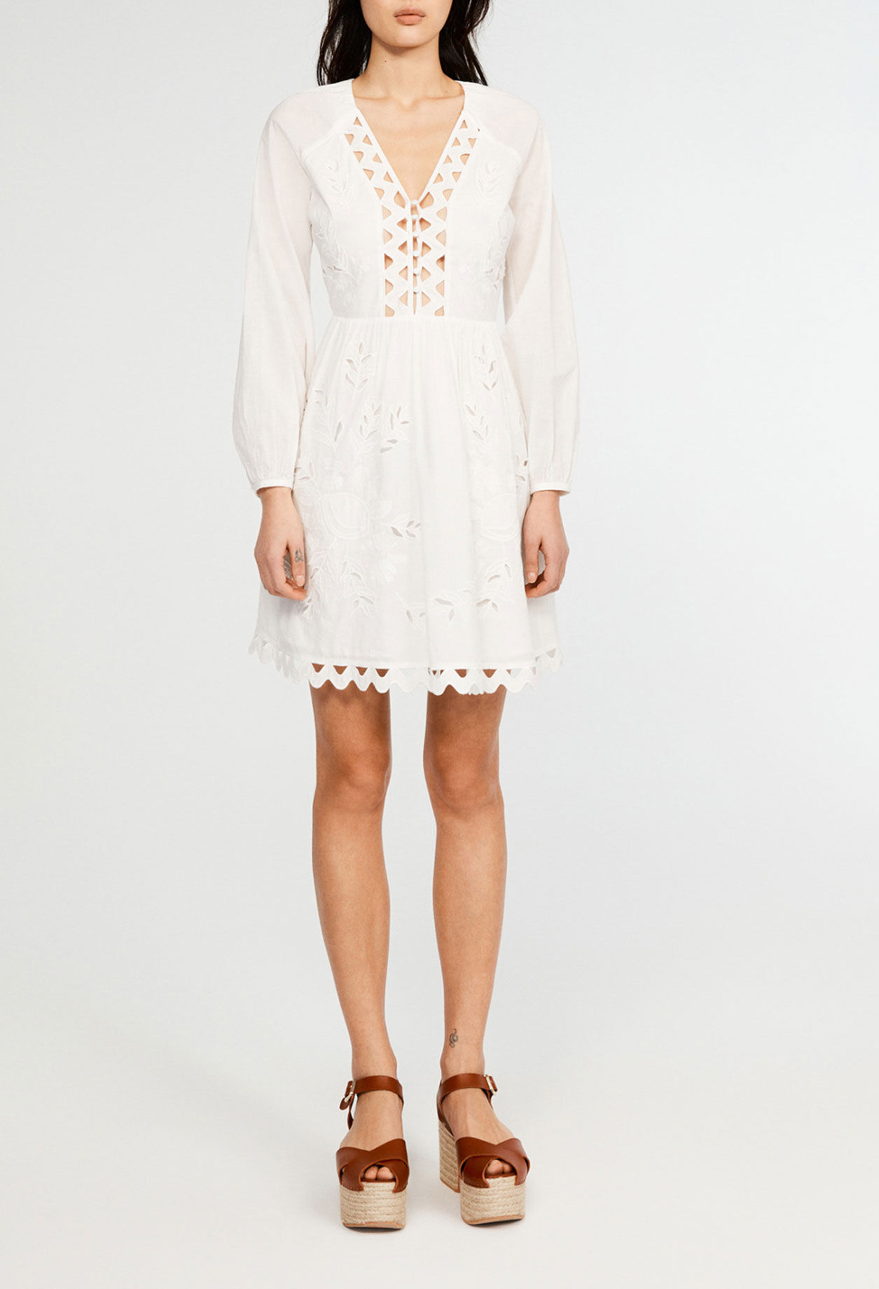 White openwork dress