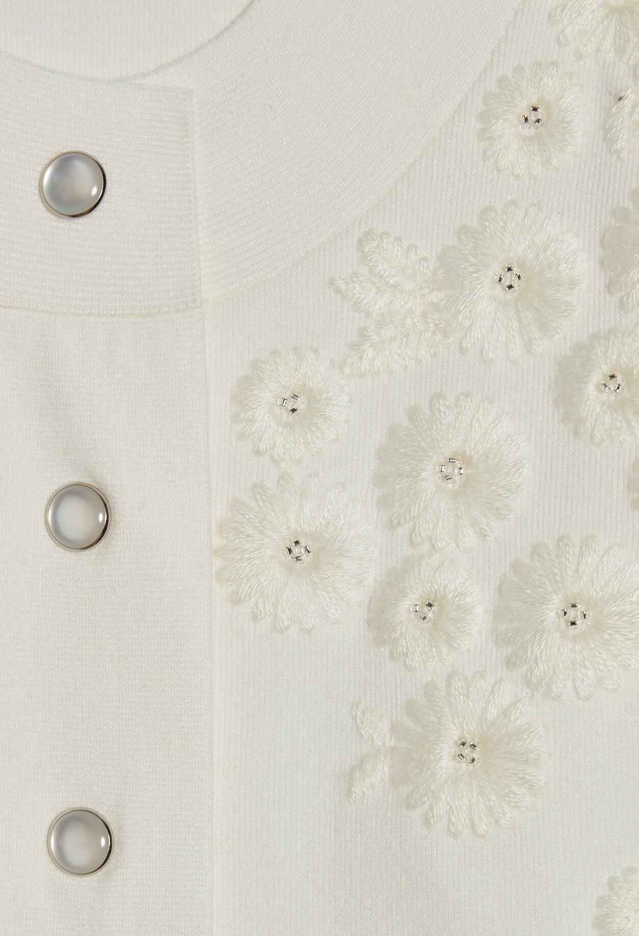 Cardigan with embroidered flowers