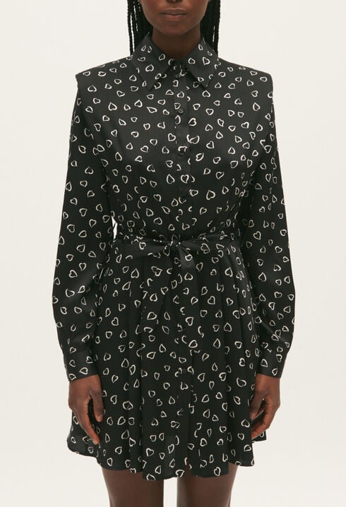 Short heart print dress