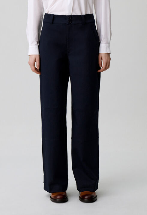 Cotton gabardine trousers