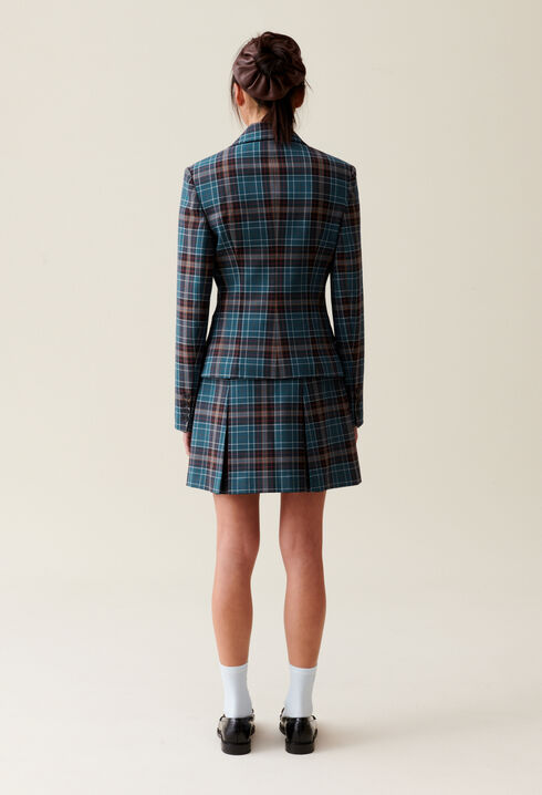 Checked blazer