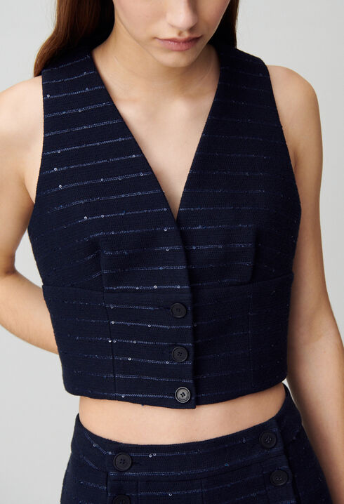 Striped blazer top