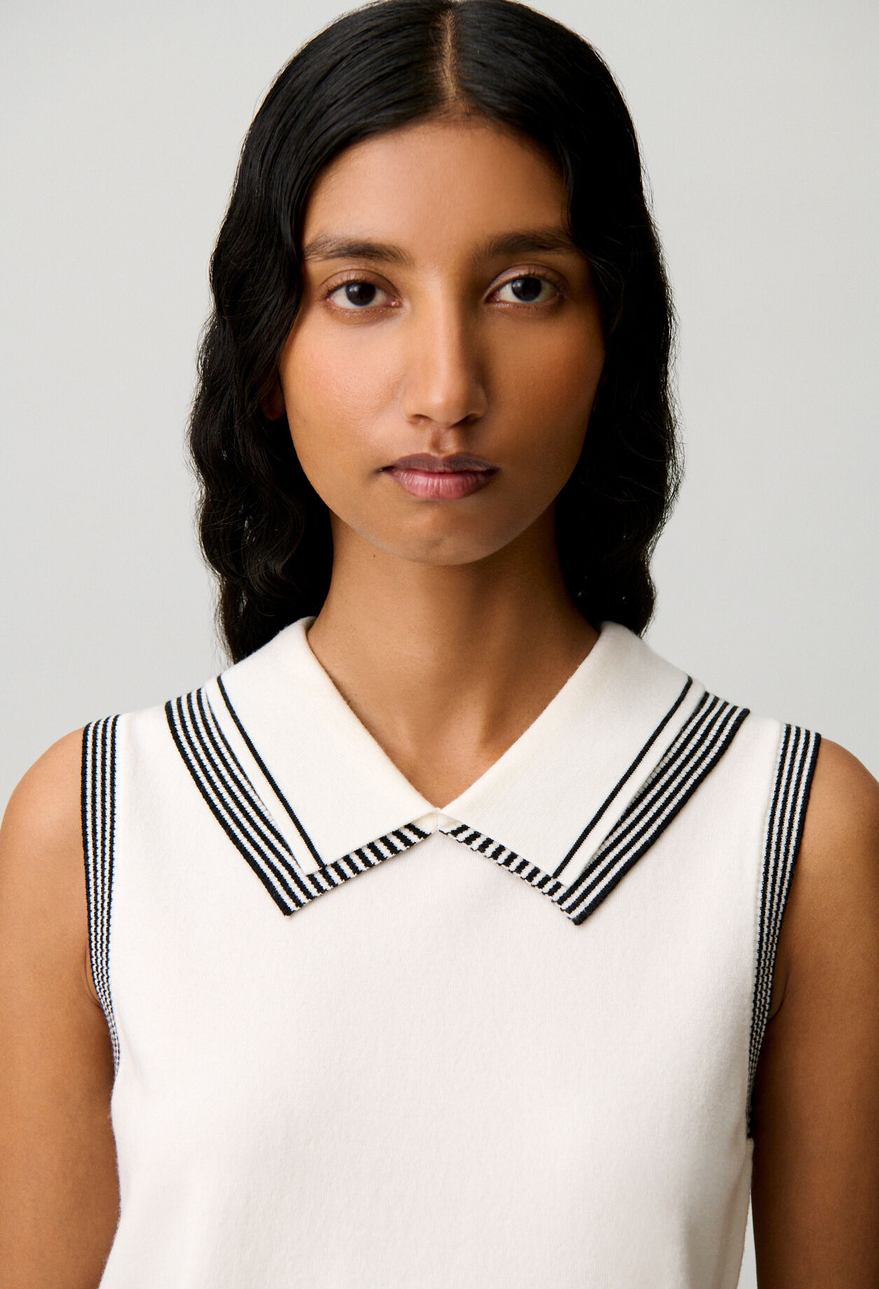 Striped knitted top