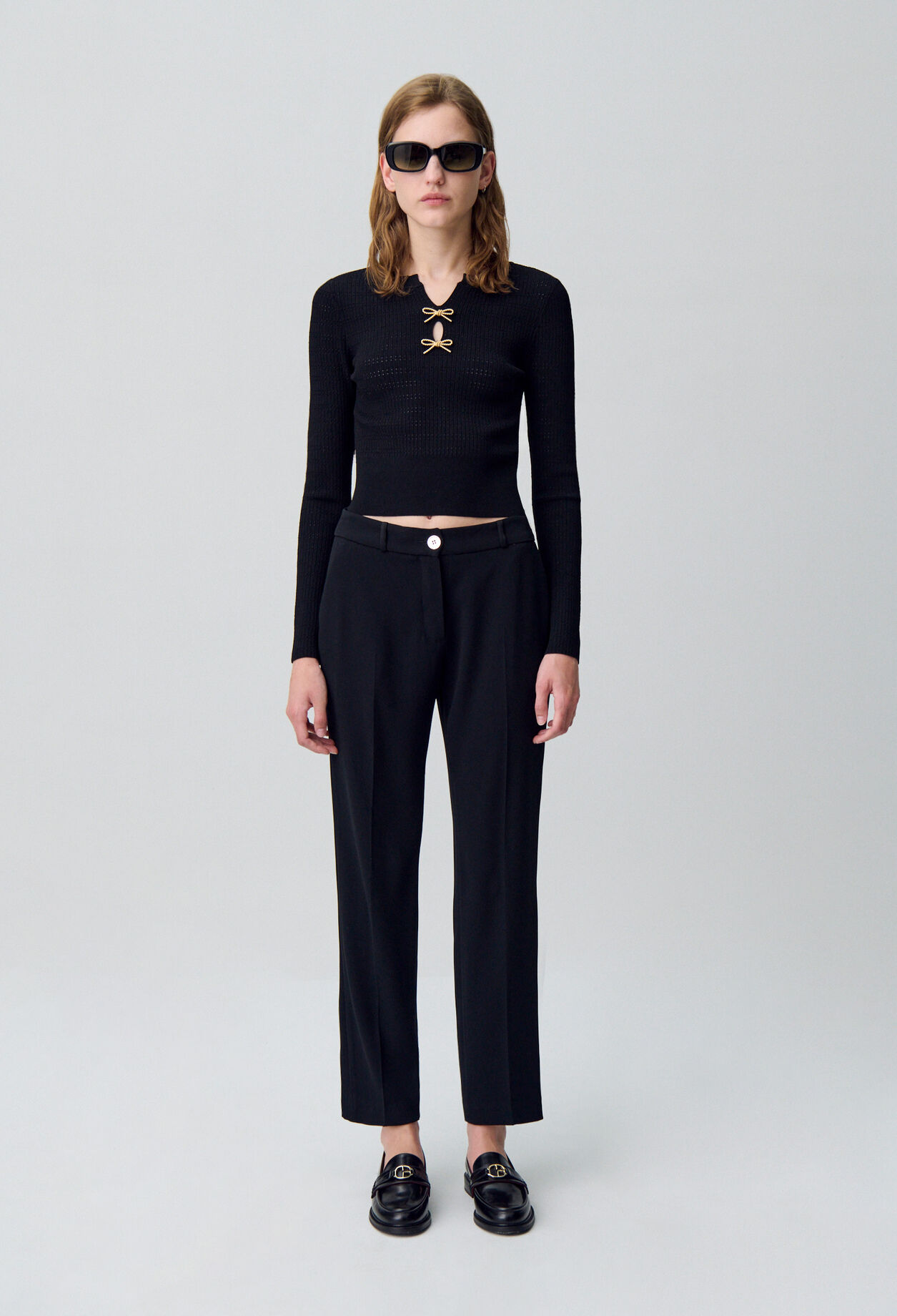 Plain tailored trousers