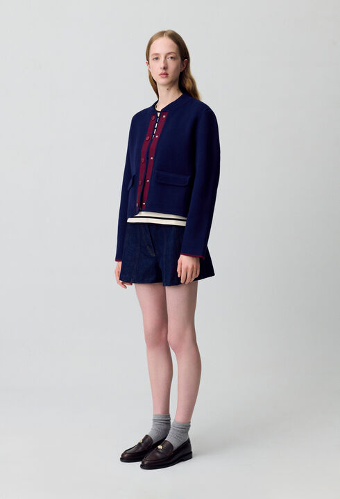 Two-Tone Chunky Cardigan