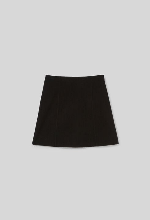 Straight mini skirt