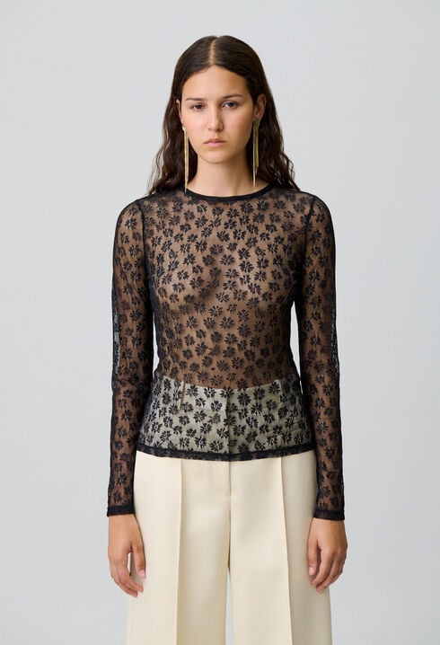 Sheer lace top