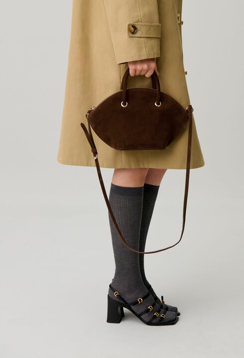 Soft suede handbag