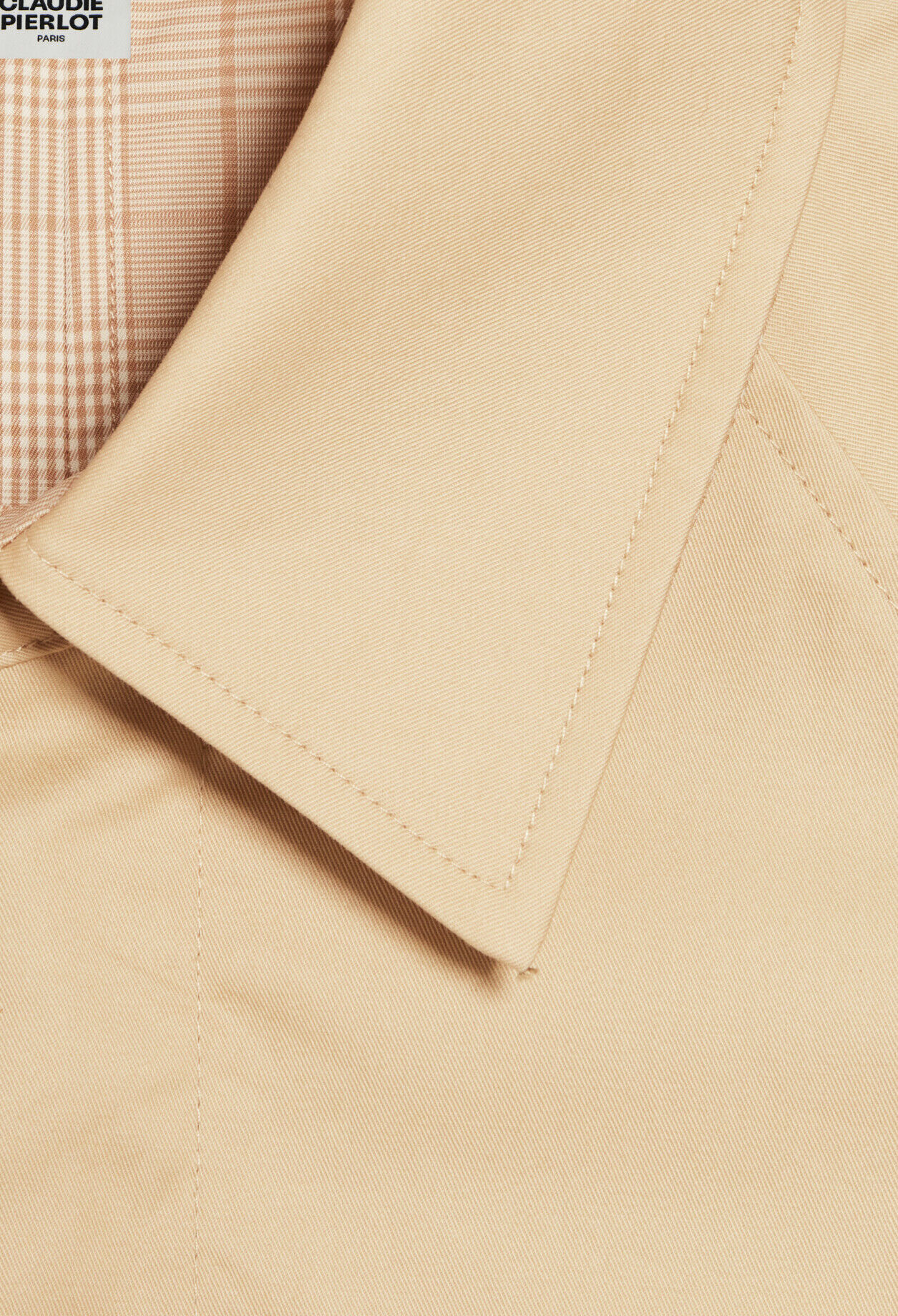 Beige reversible mid-length coat