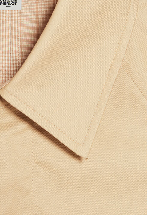Beige reversible mid-length coat
