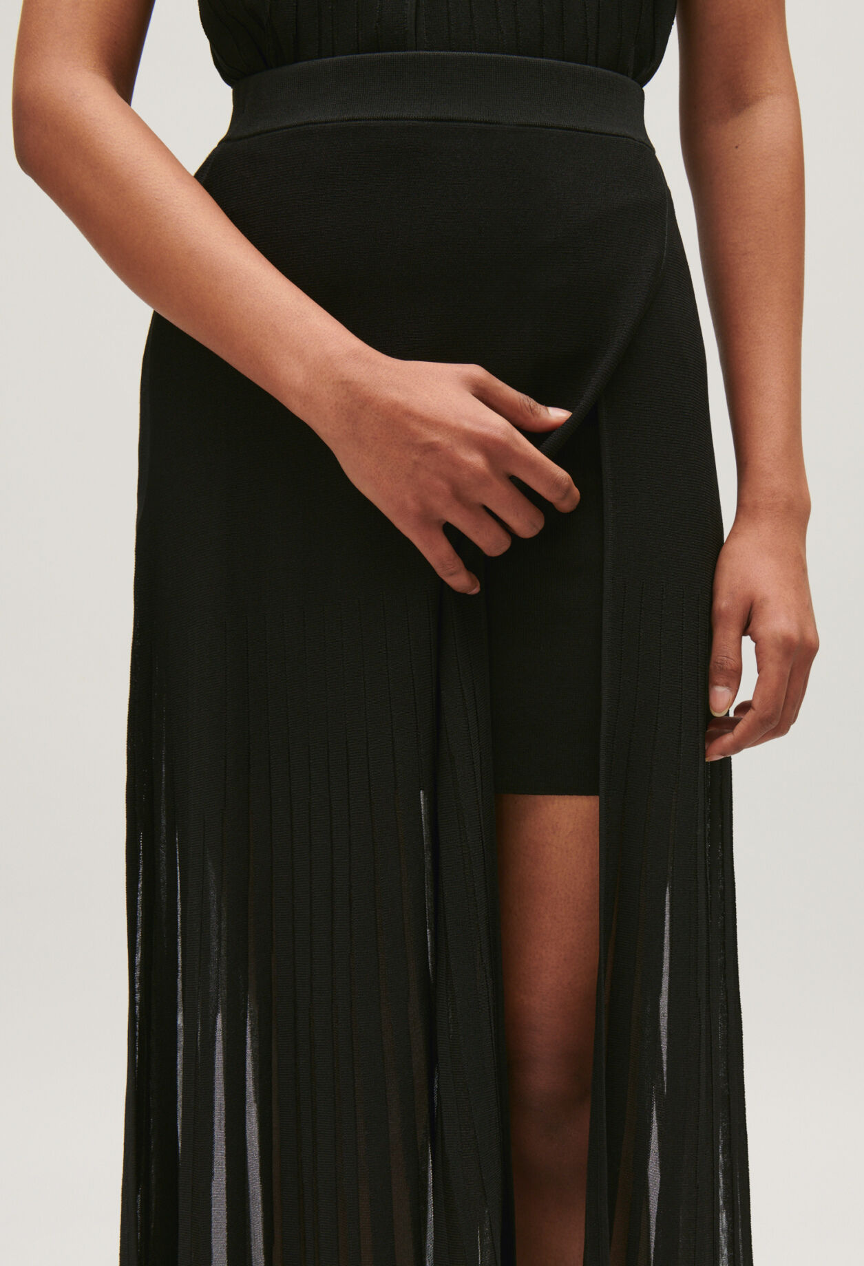 Long knit skirt