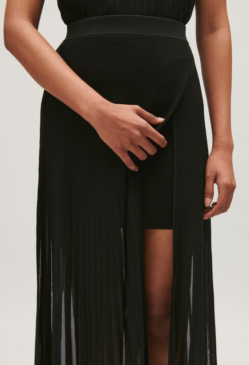 Long knit skirt