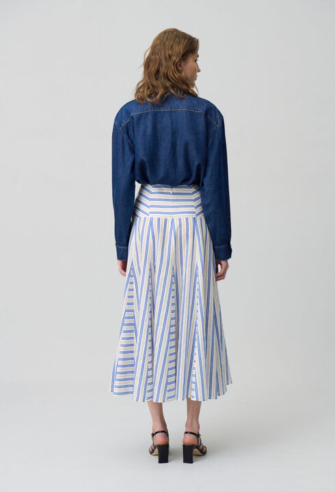 Long striped skirt