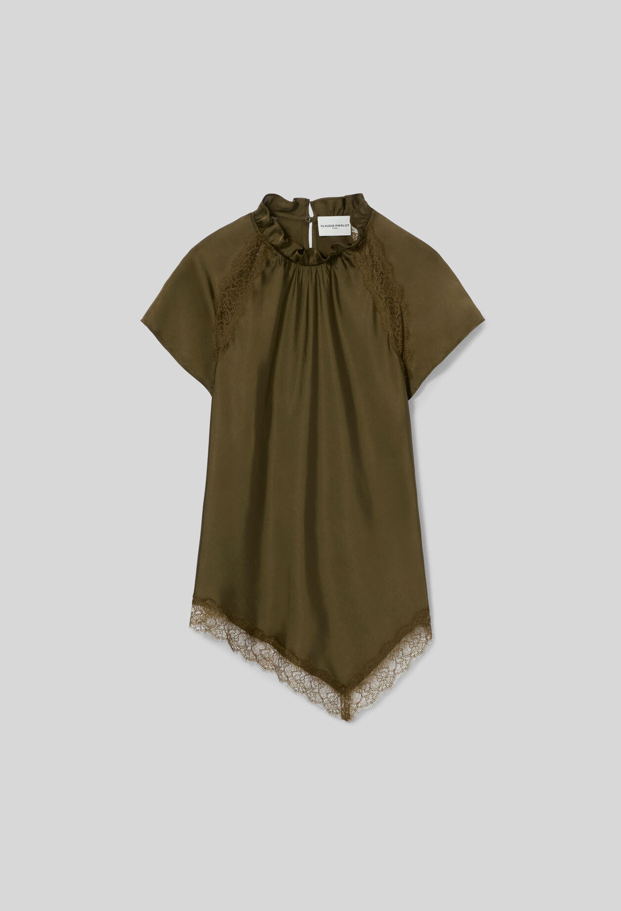 Satin Victorian collar top