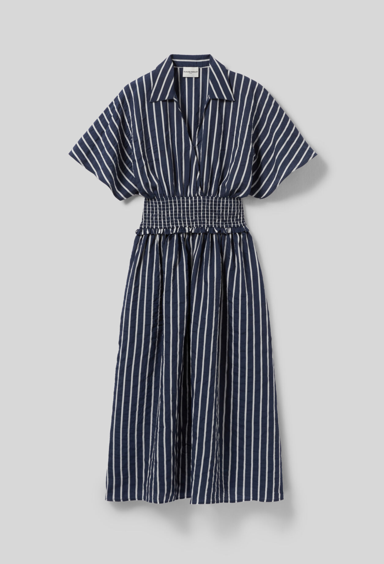 Striped wrap dress