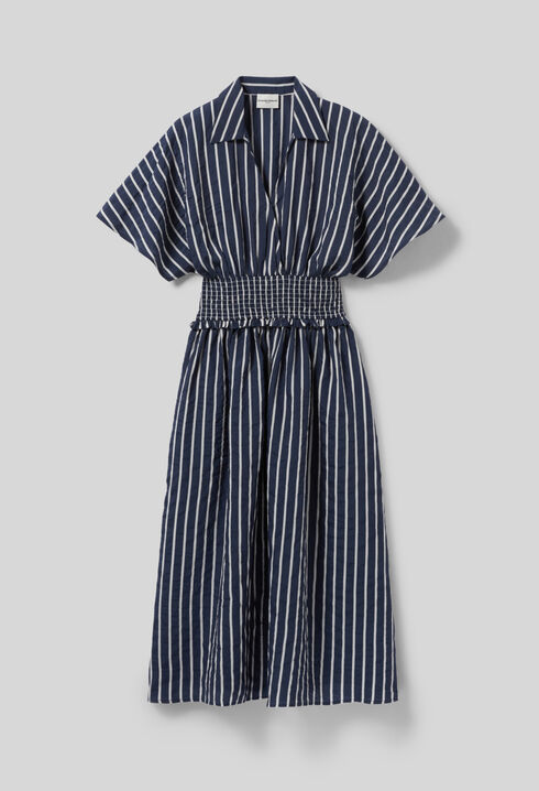 Striped wrap dress