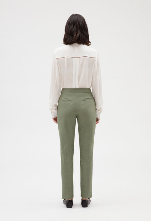 Khaki suit trousers