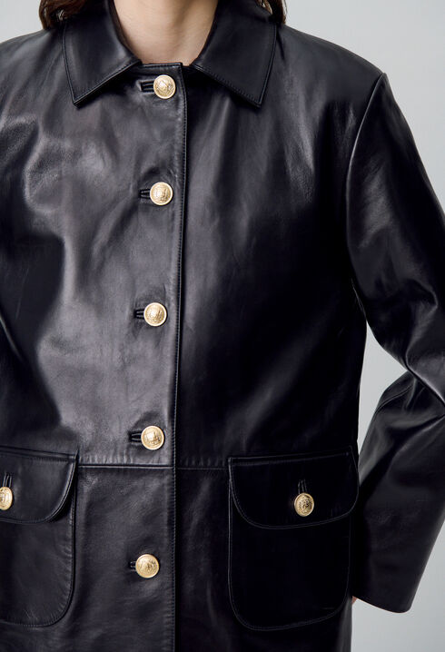 Oversized Leather Jacket