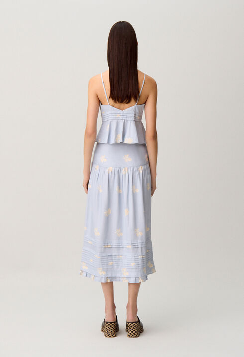 Floral midi skirt